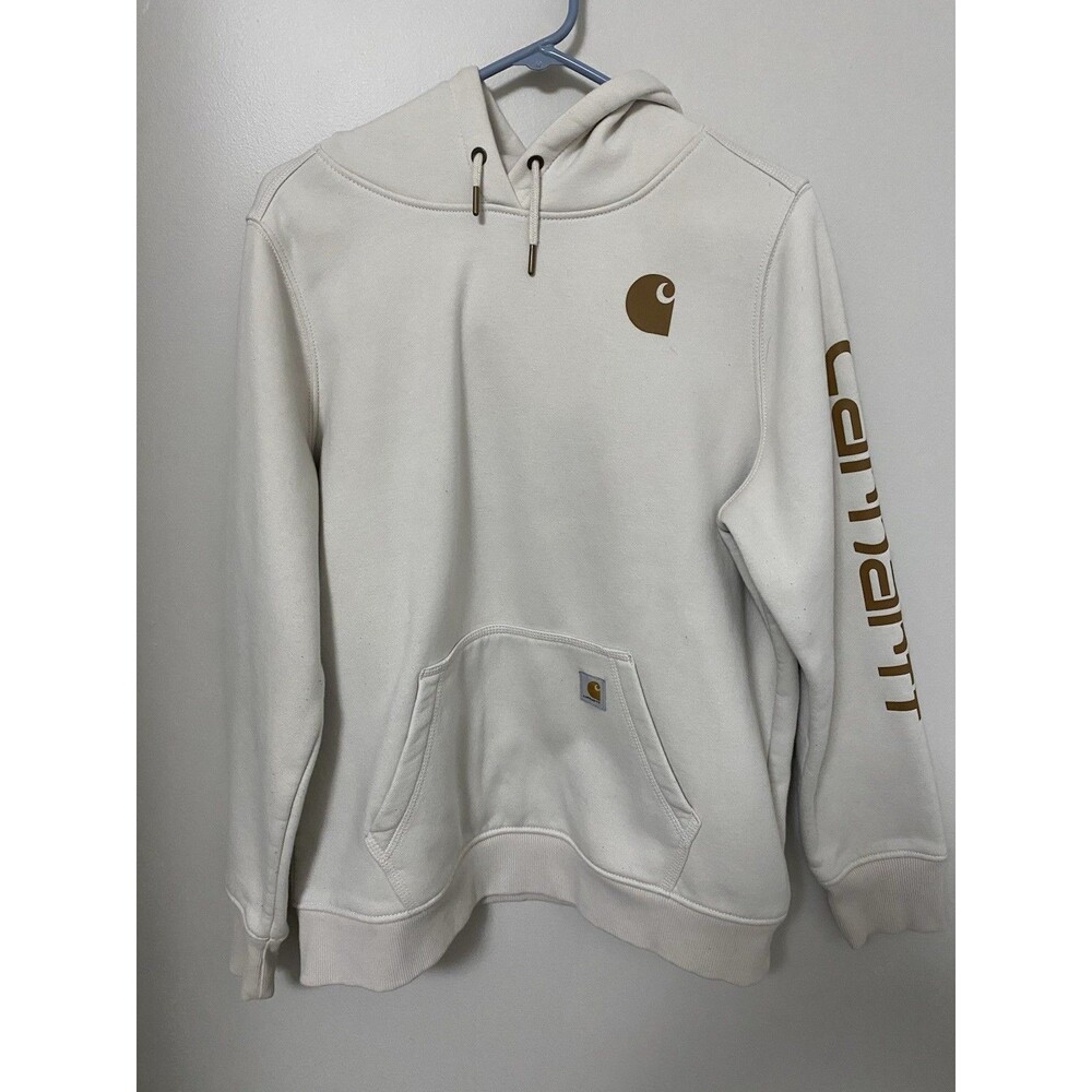 Carhartt Cream Fleece Lined Hoodie Women’s L 12-14